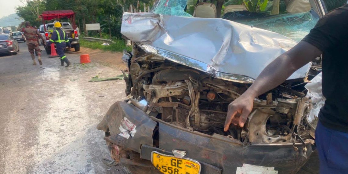 ONE DEAD, 14 SERIOUSLY INJURED IN AKUSE-AKOSOMBO HIGHWAY ACCIDENT