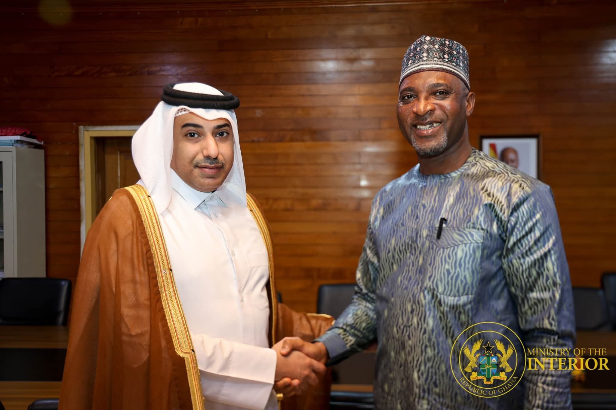Muntaka Mubarak discusses Ghana-Qatar bilateral ties with Qatar Ambassador