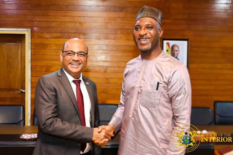 Interior Minister discussed Ghana-India bilateral relations with The Indian High Commissioner, Mr Manish Gupta