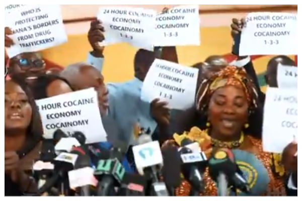 Watch Minority's reaction after Bagbin rejects narcotics inquiry