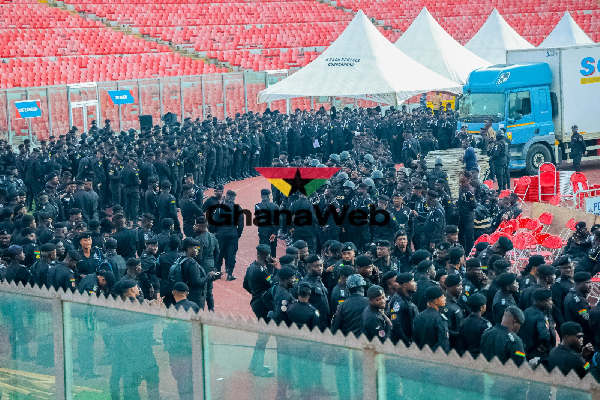 PHOTOS: Heavy police presence at Baba Yara Stadium as NPP elects new national leaders